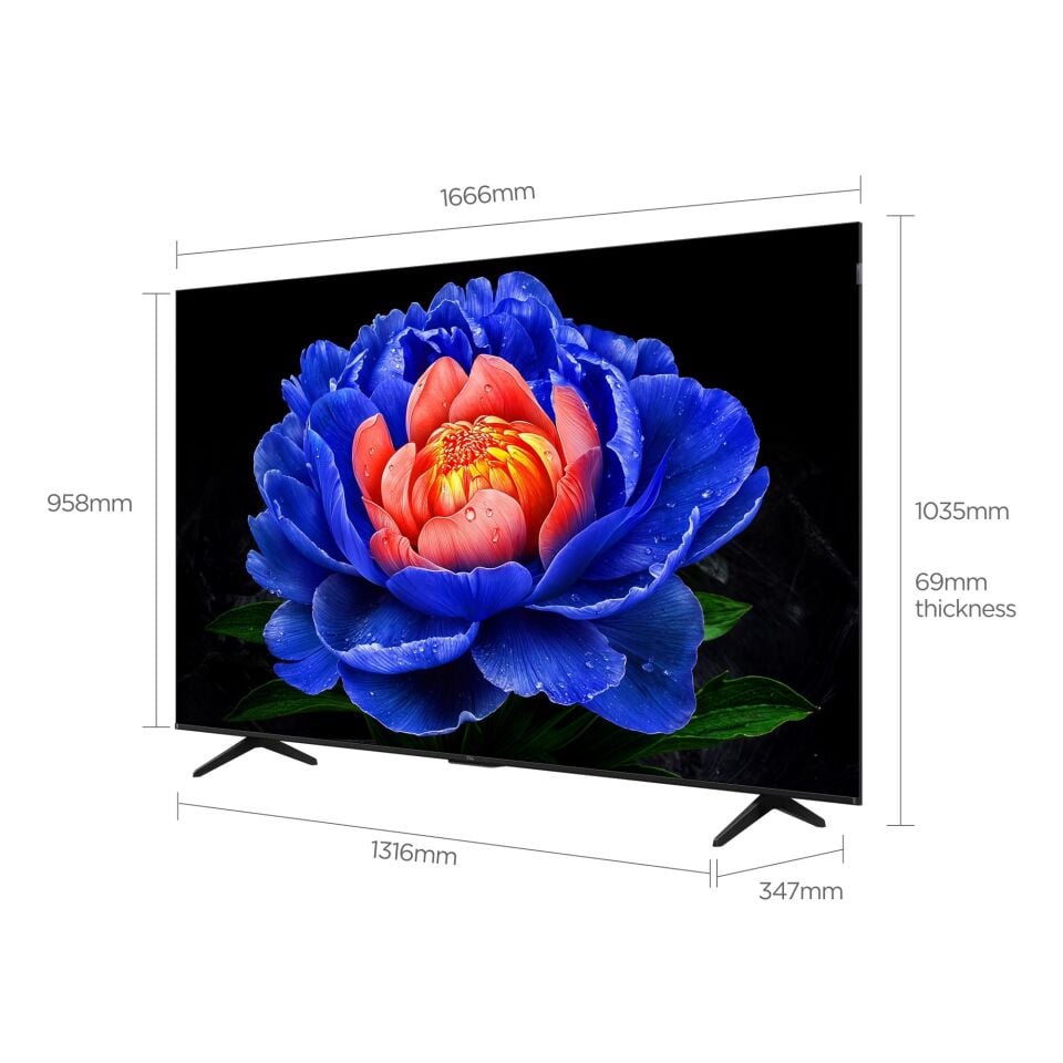 75T6D 75'' 190 Ekran Uydu Alıcılı 4K Ultra HD Google Smart QLED TV
