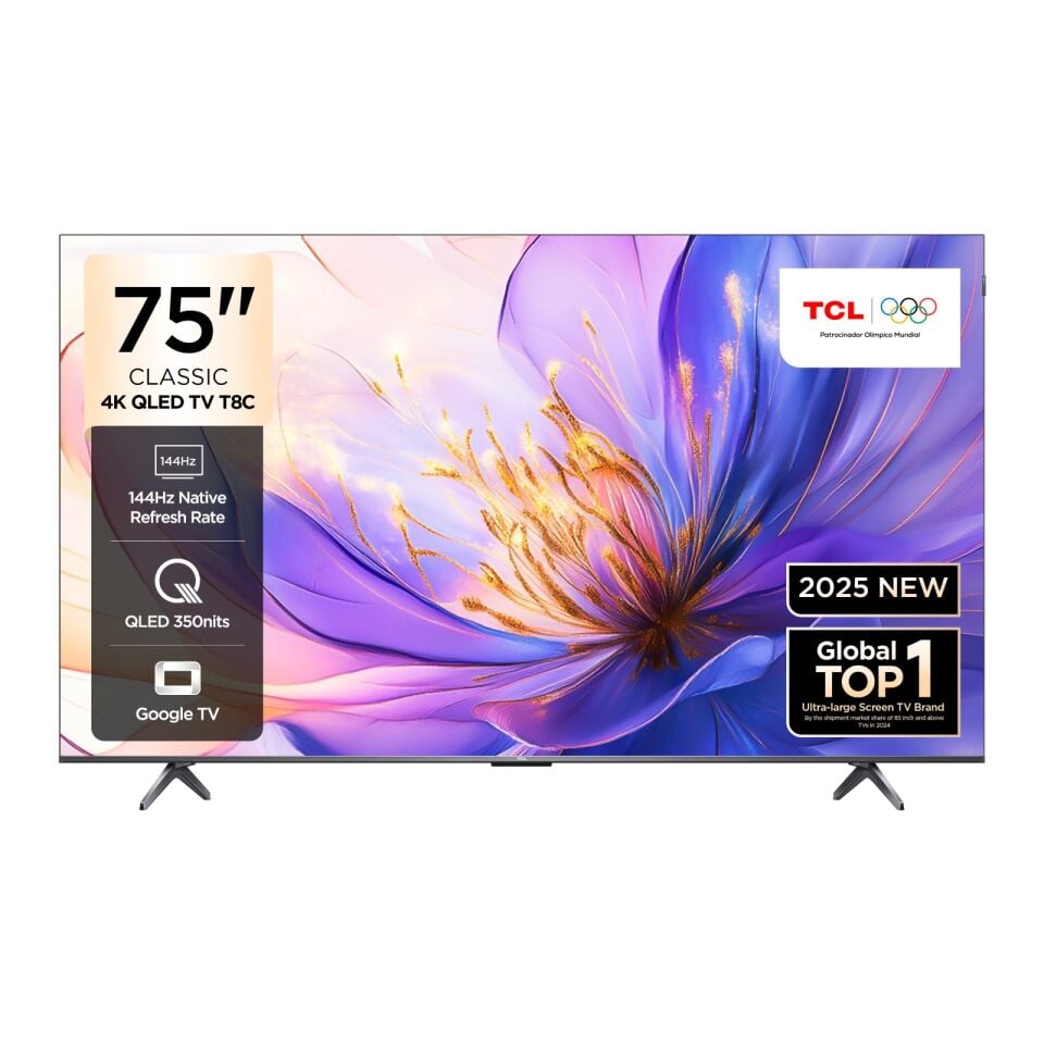 TCL 75T8CGTV 4K QLED 75'' 144HZ GOOGLE TV